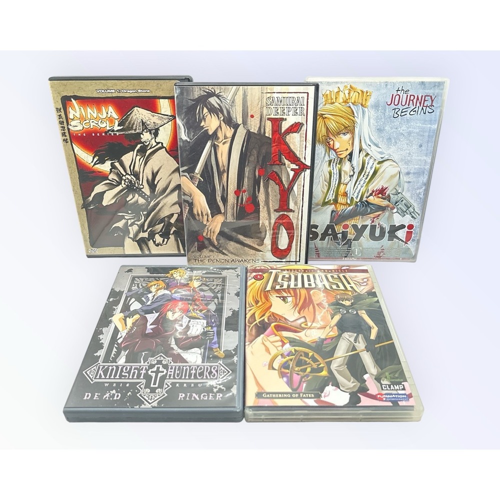 ANIME DVD LOT 5 NINJA SCROLL KYO SAIYUKI KNIGHT HUNTERS TSUBASA